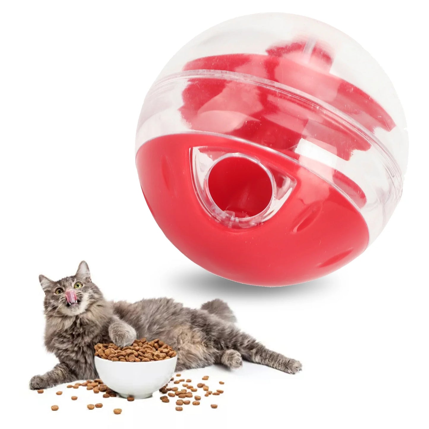 Interactive Cat Treat Dispensing Puzzle Ball