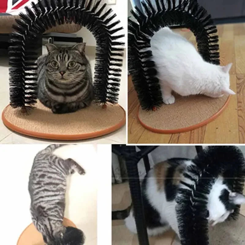Self-Grooming Cat Massage Arch with Scratching Pad