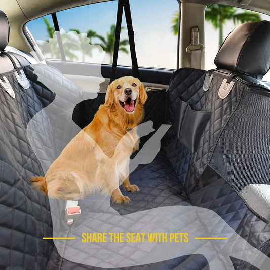 Waterproof Dog Car Seat Cover & Hammock with Mesh Window