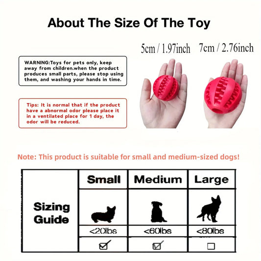 Interactive Treat Dispensing Dog Chew Ball