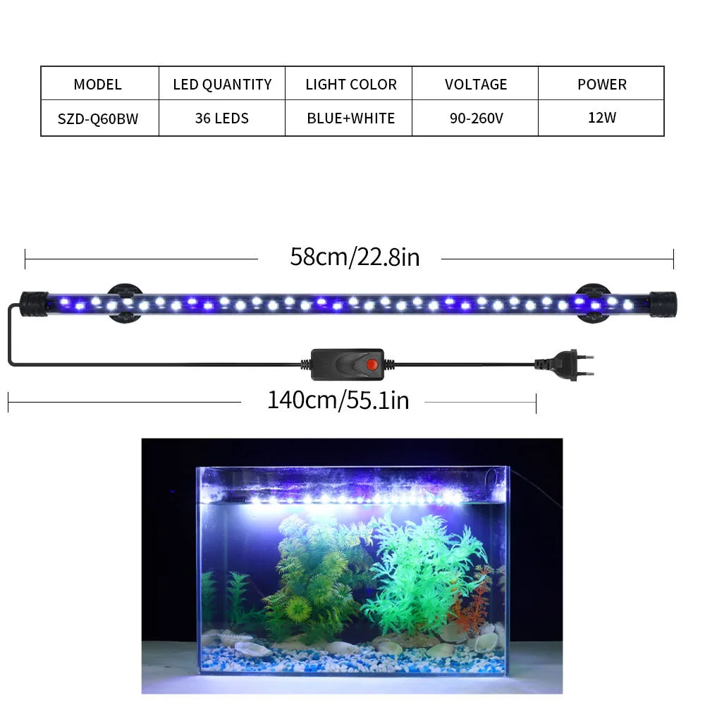 LED Clip-On  Aquarium Light for Fish Tank