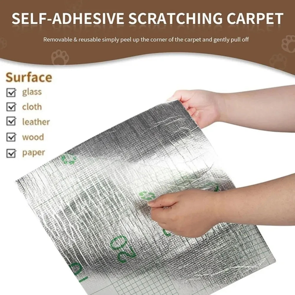 Self-Adhesive Cat Scratching Mat & Furniture Protector