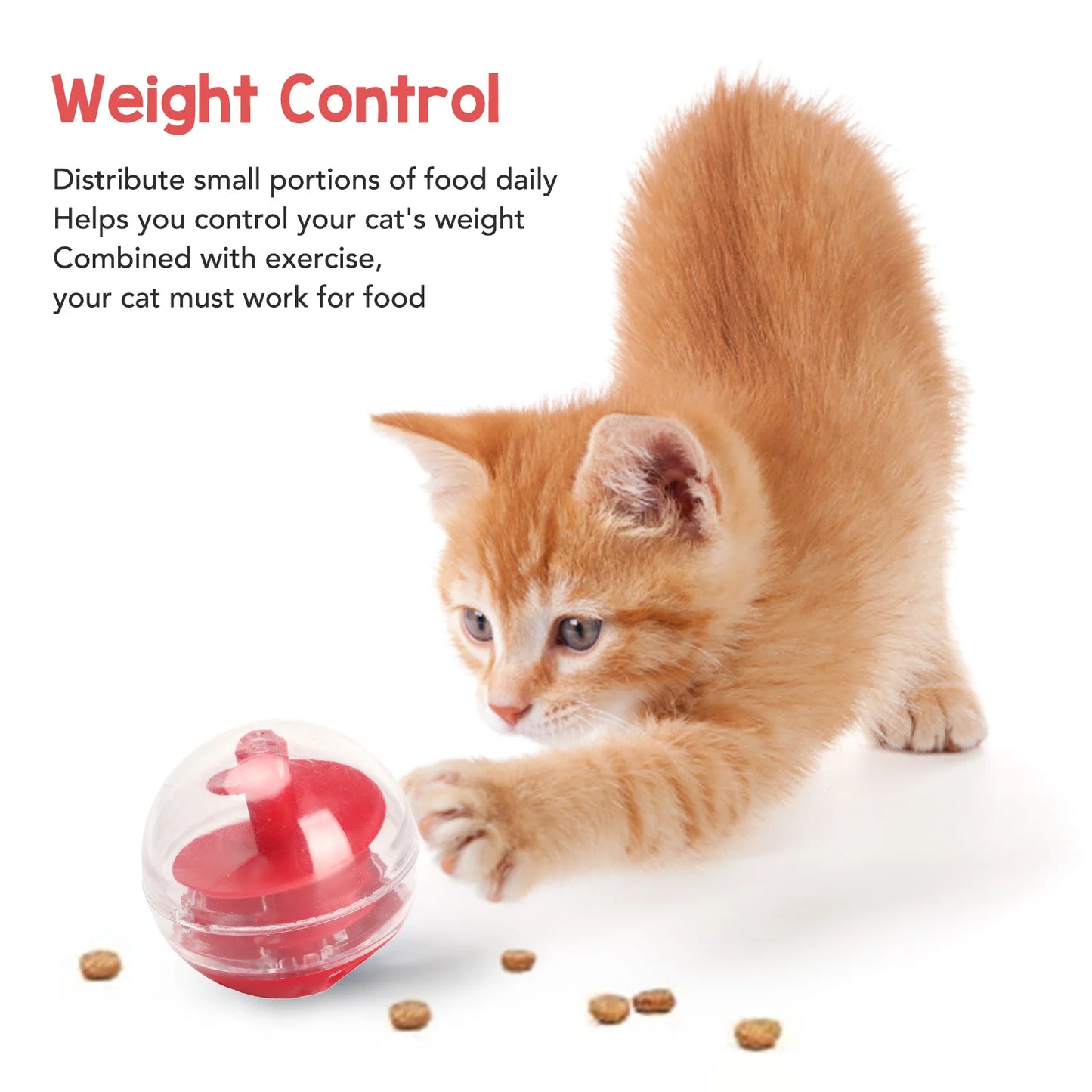 Interactive Cat Treat Dispensing Puzzle Ball