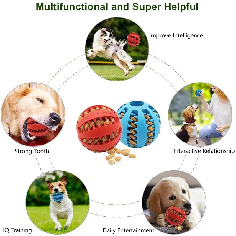 Interactive Treat Dispensing Dog Chew Ball