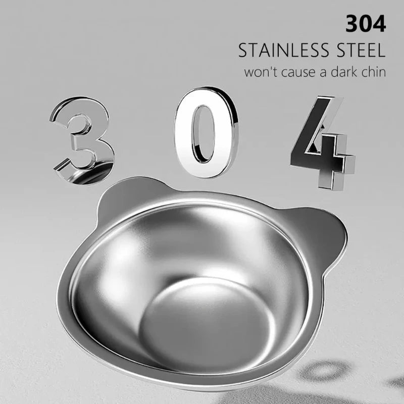 Elevated Stainless Steel Cat Bowl with 15° Tilt