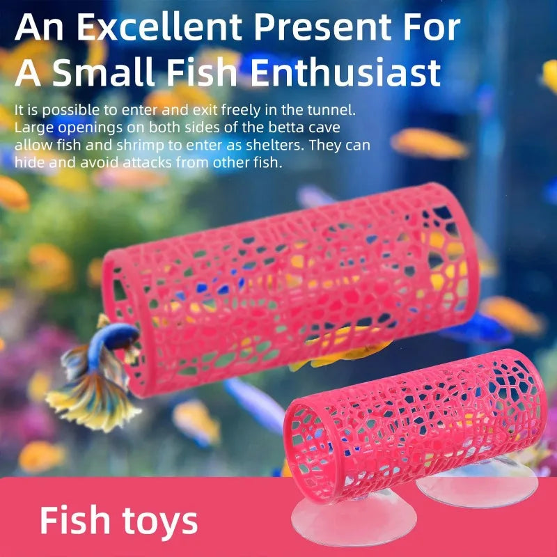 Aquarium Fish Tunnel Hideout for Betta Fish & Small Fish