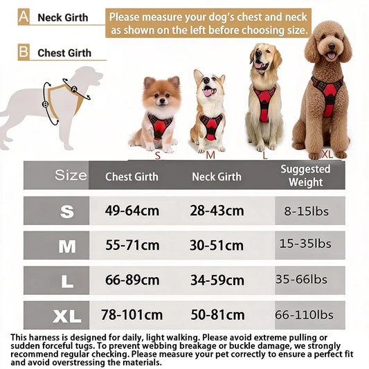 No-Pull Reflective Dog Harness