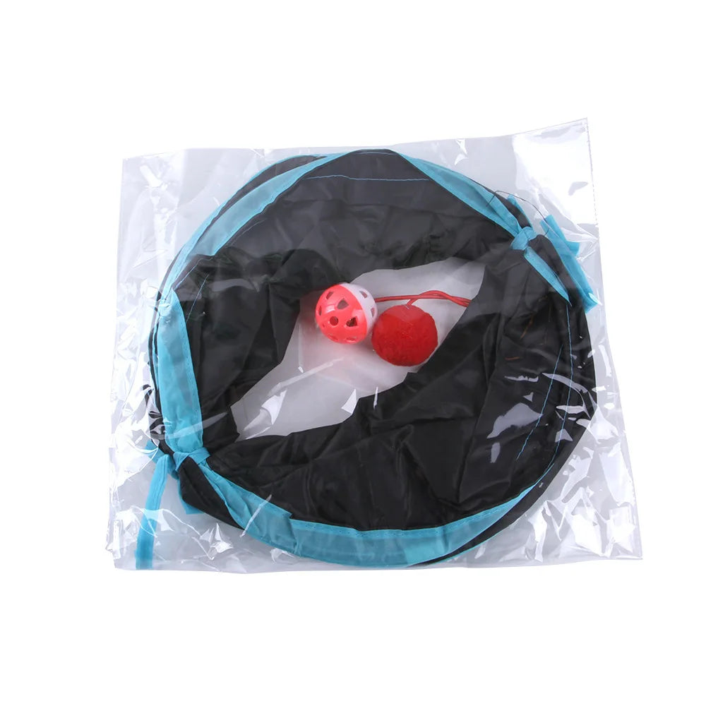 Foldable Interactive Cat Play Tunnel