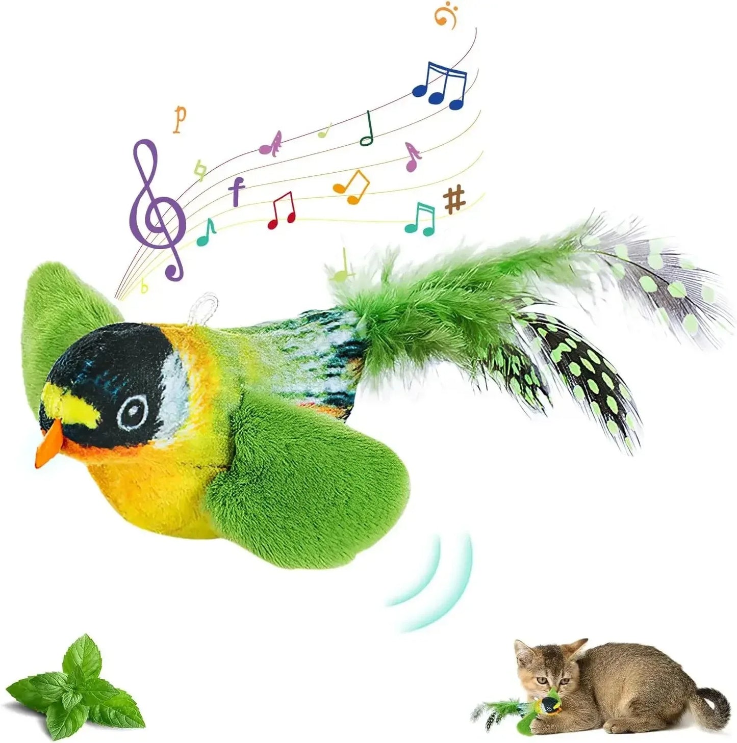 Interactive Chirping Bird Cat Toy