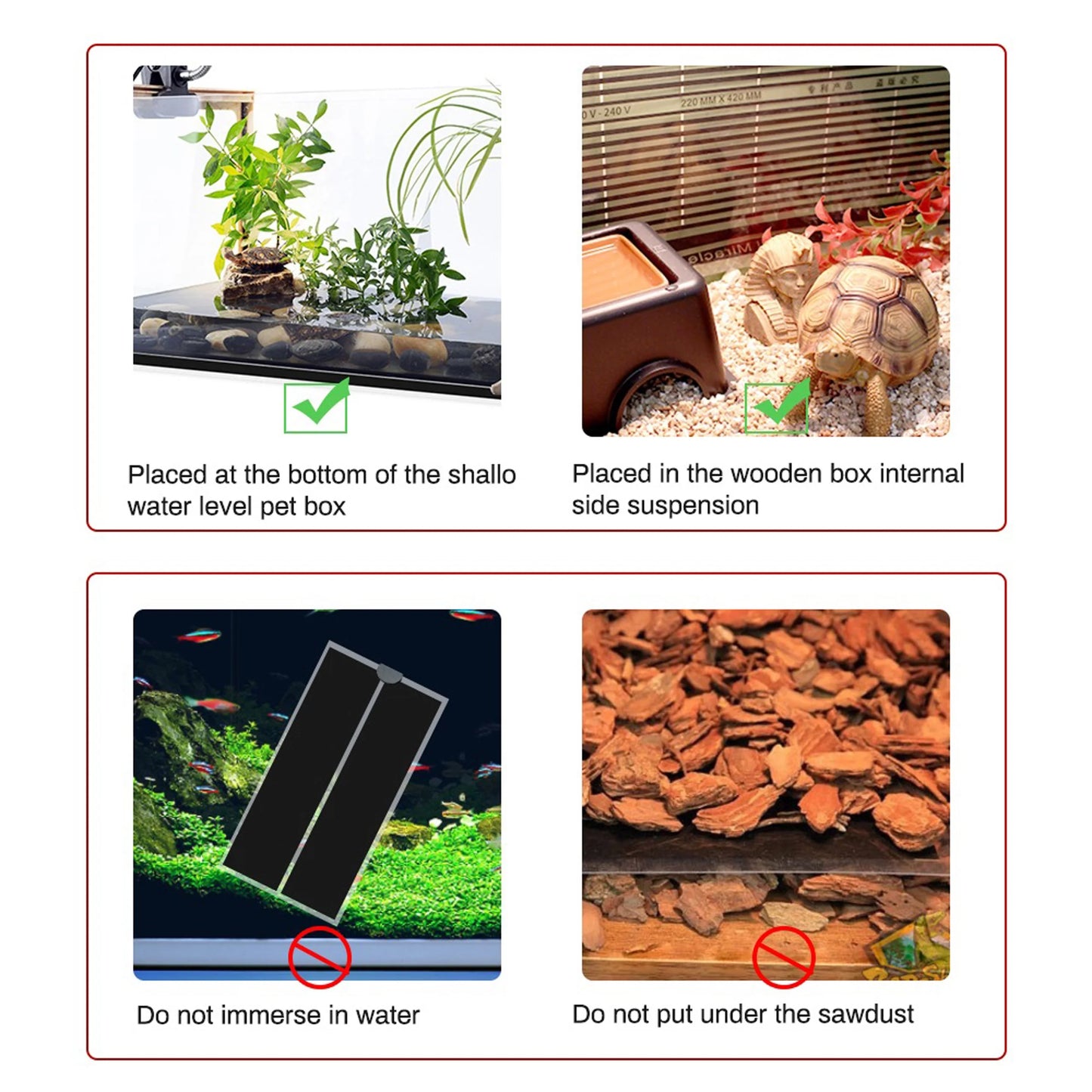 Adjustable Reptile Heat Mat with Temperature Control