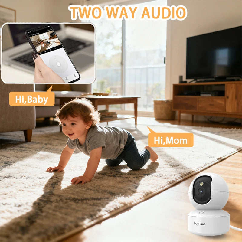 2K Smart Pet Camera with Two-Way Audio & Night Vision