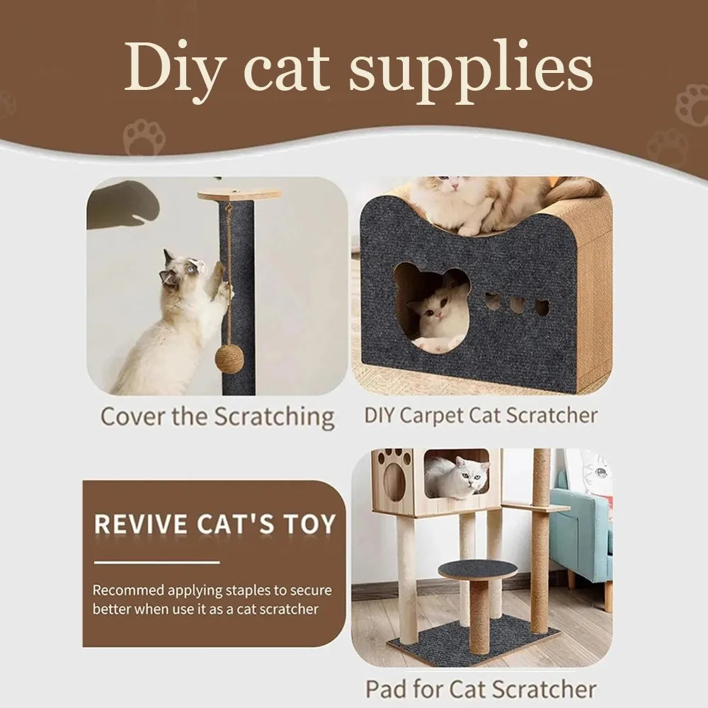 Self-Adhesive Cat Scratching Mat & Furniture Protector