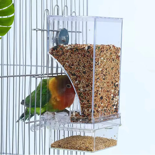 No-Spill Bird Feeder for Parrots & Small Birds