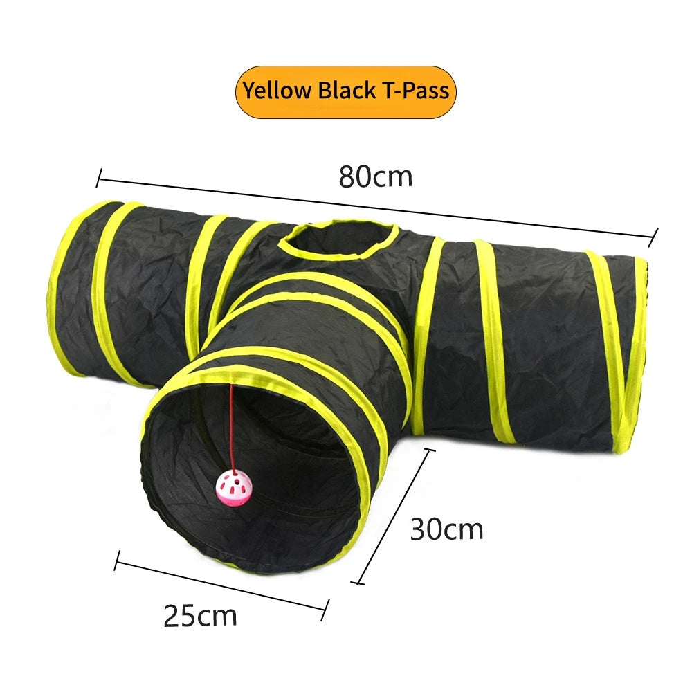 Foldable Interactive Cat Play Tunnel