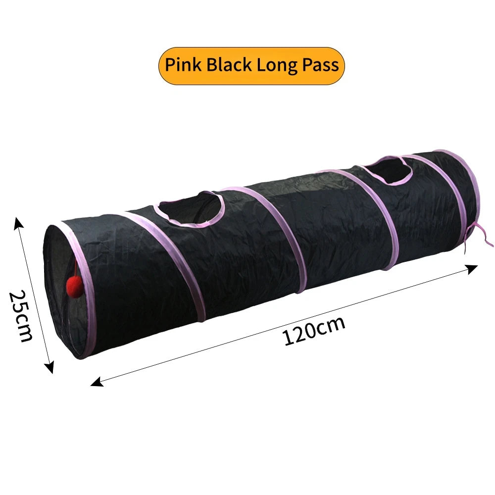 Foldable Interactive Cat Play Tunnel