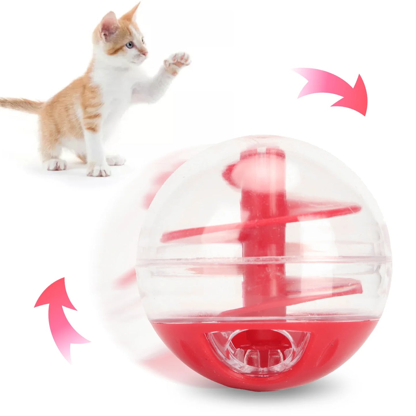 Interactive Cat Treat Dispensing Puzzle Ball