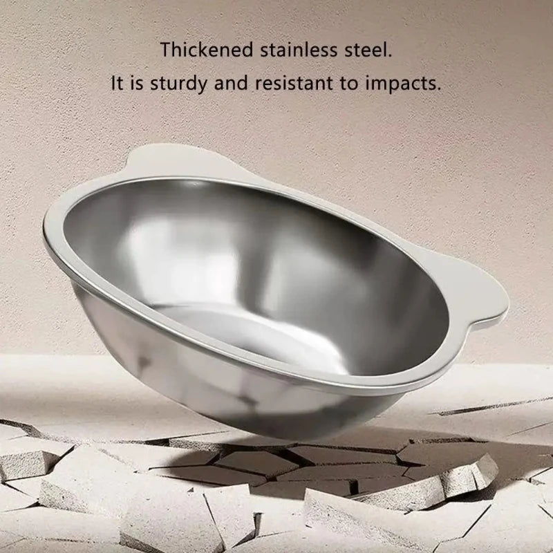Elevated Stainless Steel Cat Bowl with 15° Tilt