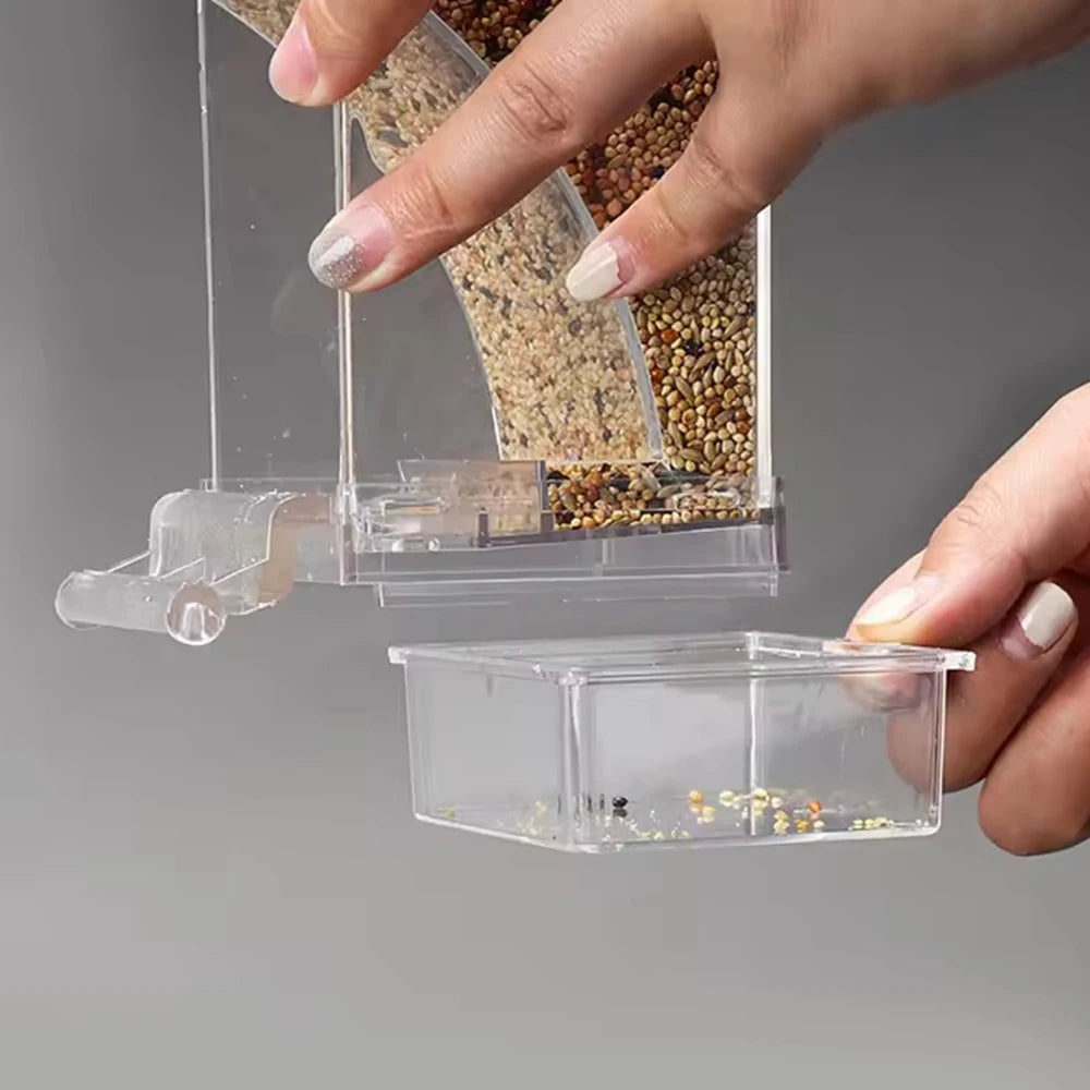 No-Spill Bird Feeder for Parrots & Small Birds