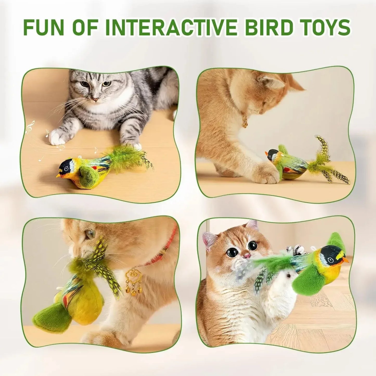 Interactive Chirping Bird Cat Toy