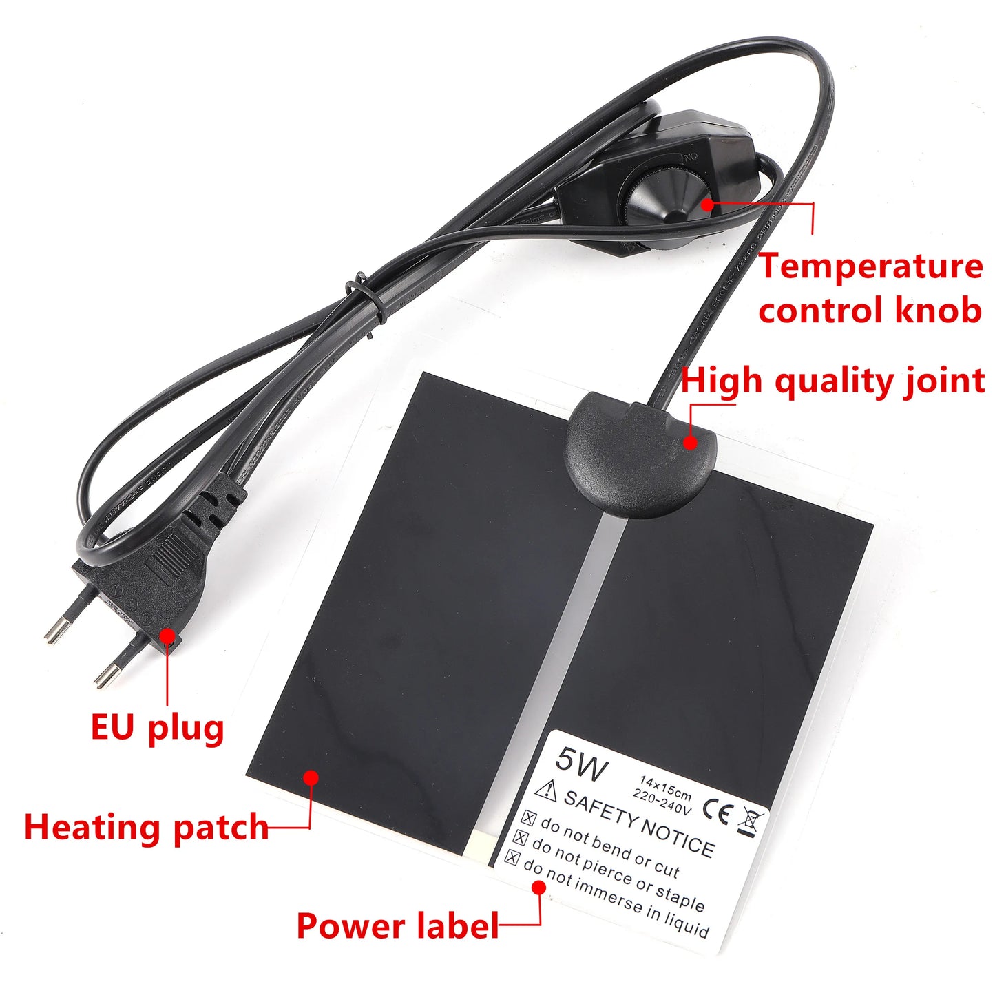 Adjustable Reptile Heat Mat with Temperature Control
