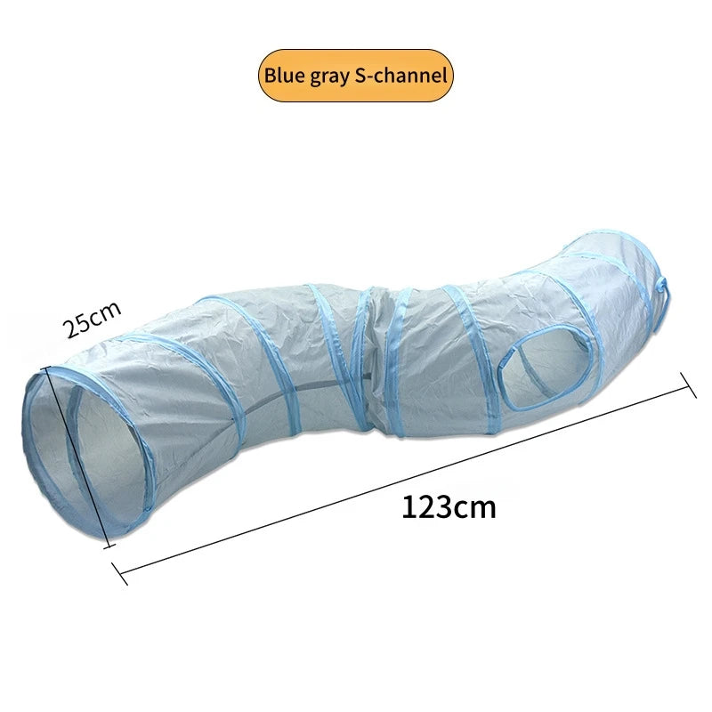 Foldable Interactive Cat Play Tunnel