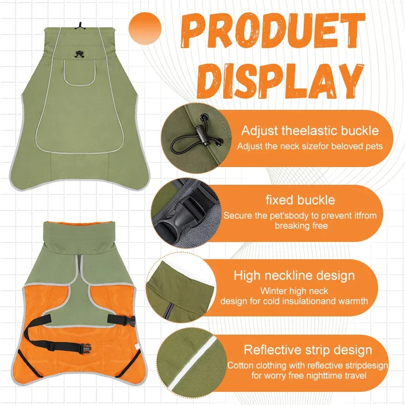 Waterproof Dog Raincoat with Reflective Strips