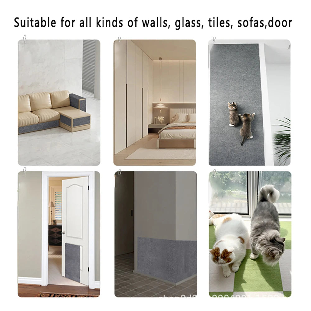 Self-Adhesive Cat Scratching Mat & Furniture Protector