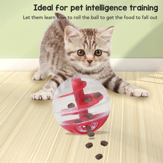 Interactive Cat Treat Dispensing Puzzle Ball