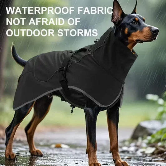 Waterproof Dog Raincoat with Reflective Strips