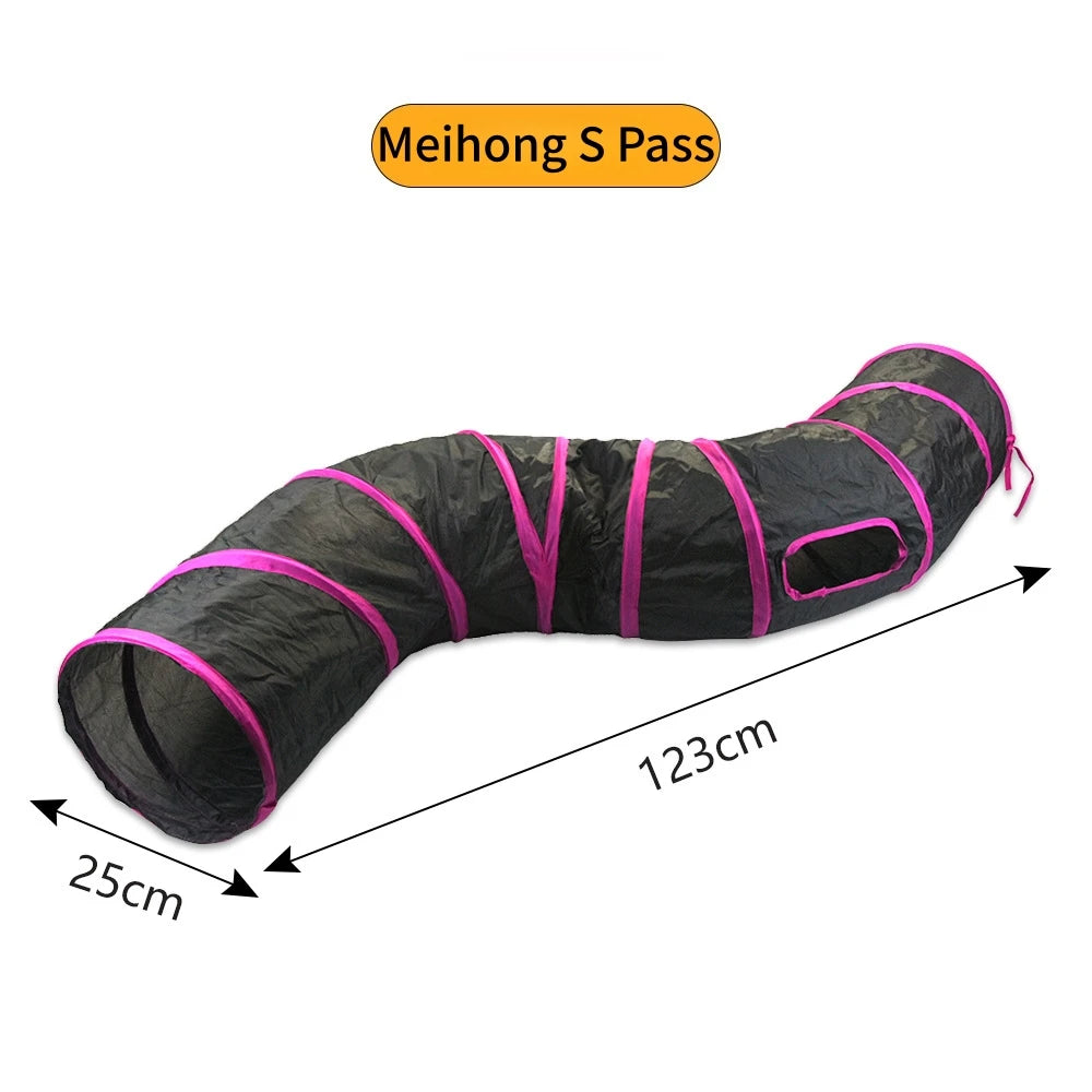 Foldable Interactive Cat Play Tunnel