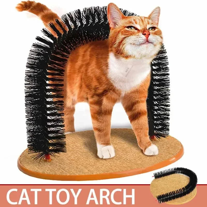 Self-Grooming Cat Massage Arch with Scratching Pad