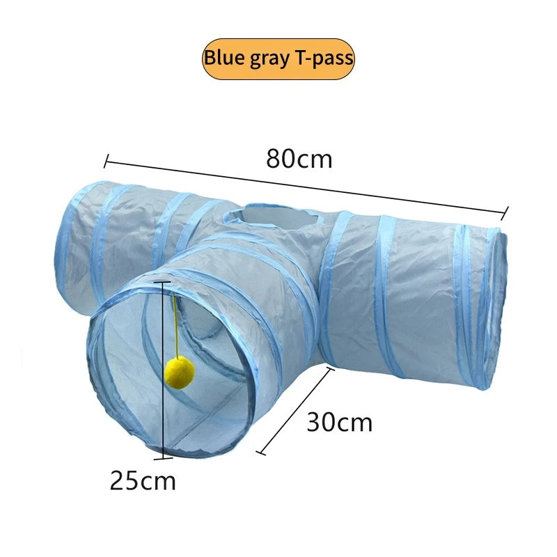 Foldable Interactive Cat Play Tunnel