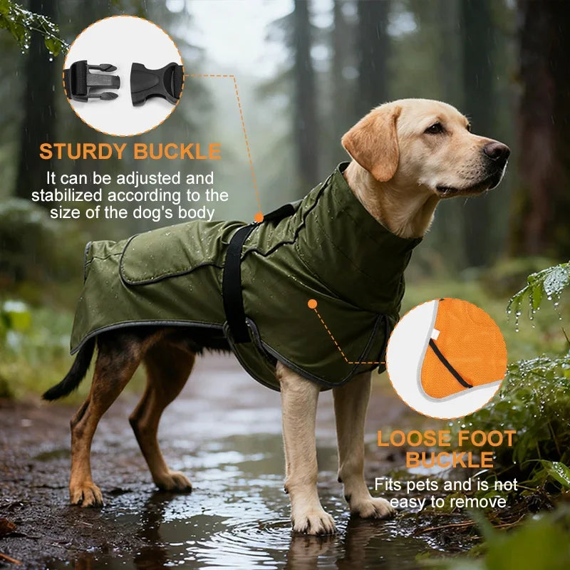 Waterproof Dog Raincoat with Reflective Strips