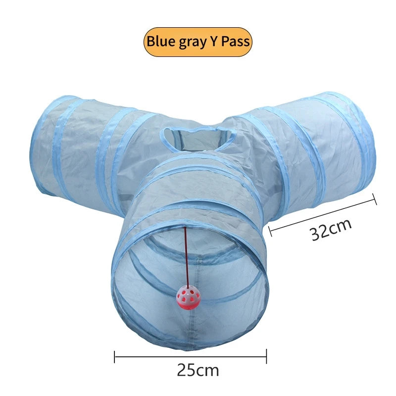 Foldable Interactive Cat Play Tunnel